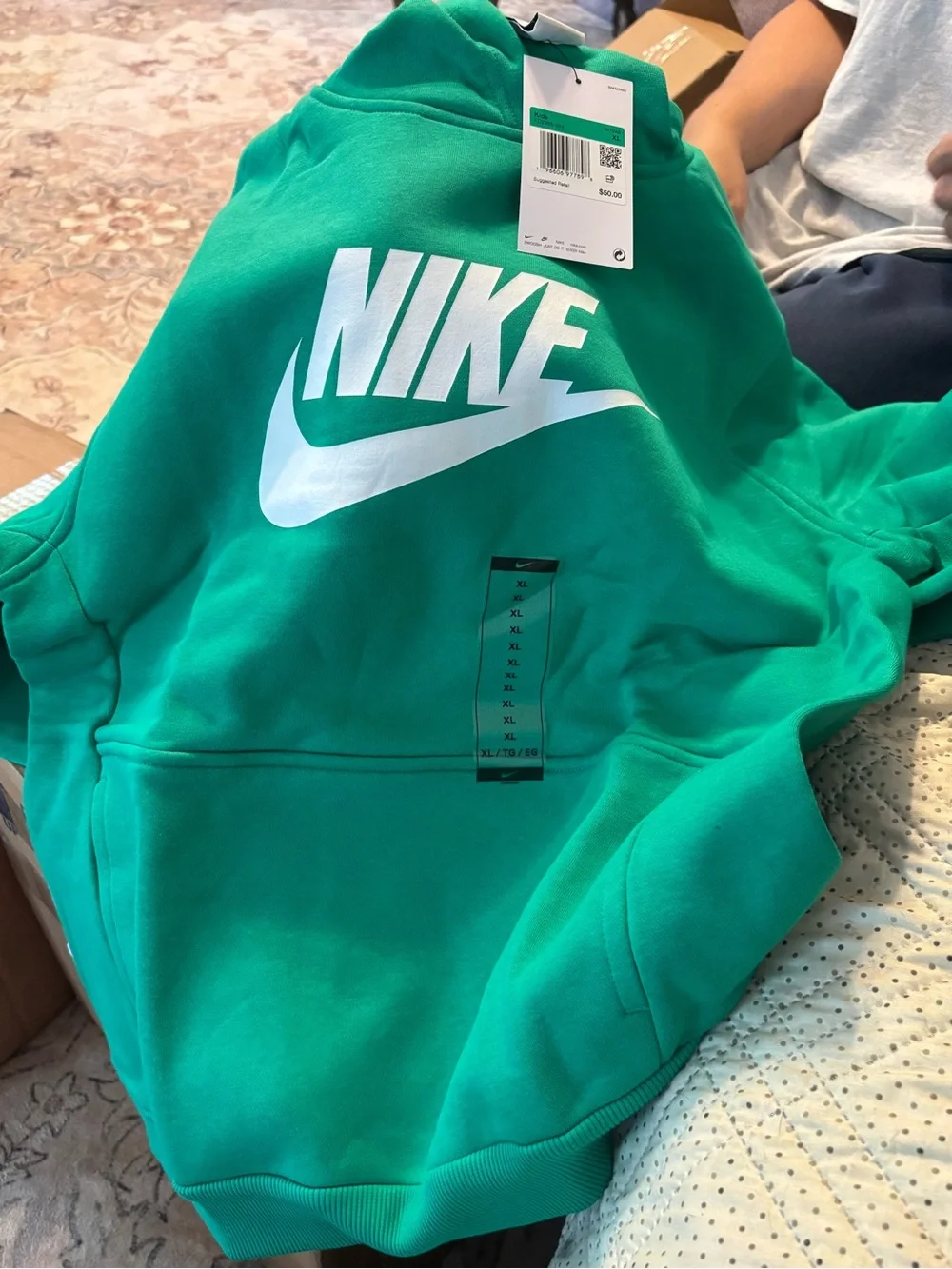 Nike Kids' Green Sportswear Club Hoodie